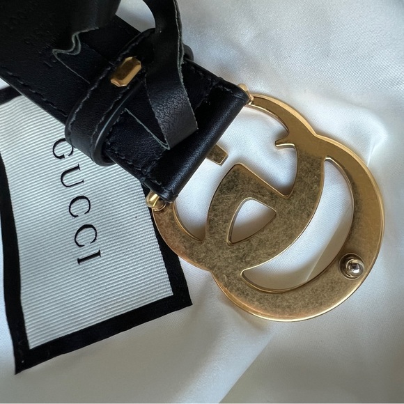Gucci leather belt with double G buckle - Picture 6 of 7